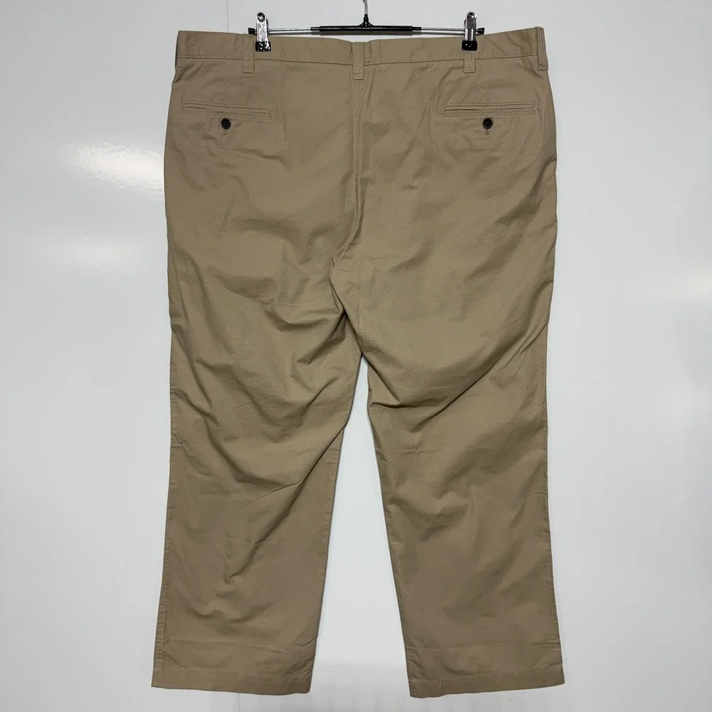 Haggar Pants Mens 44x30 Tan Khaki Hampton‎ Premium Chino Pants Straight Fit NEW